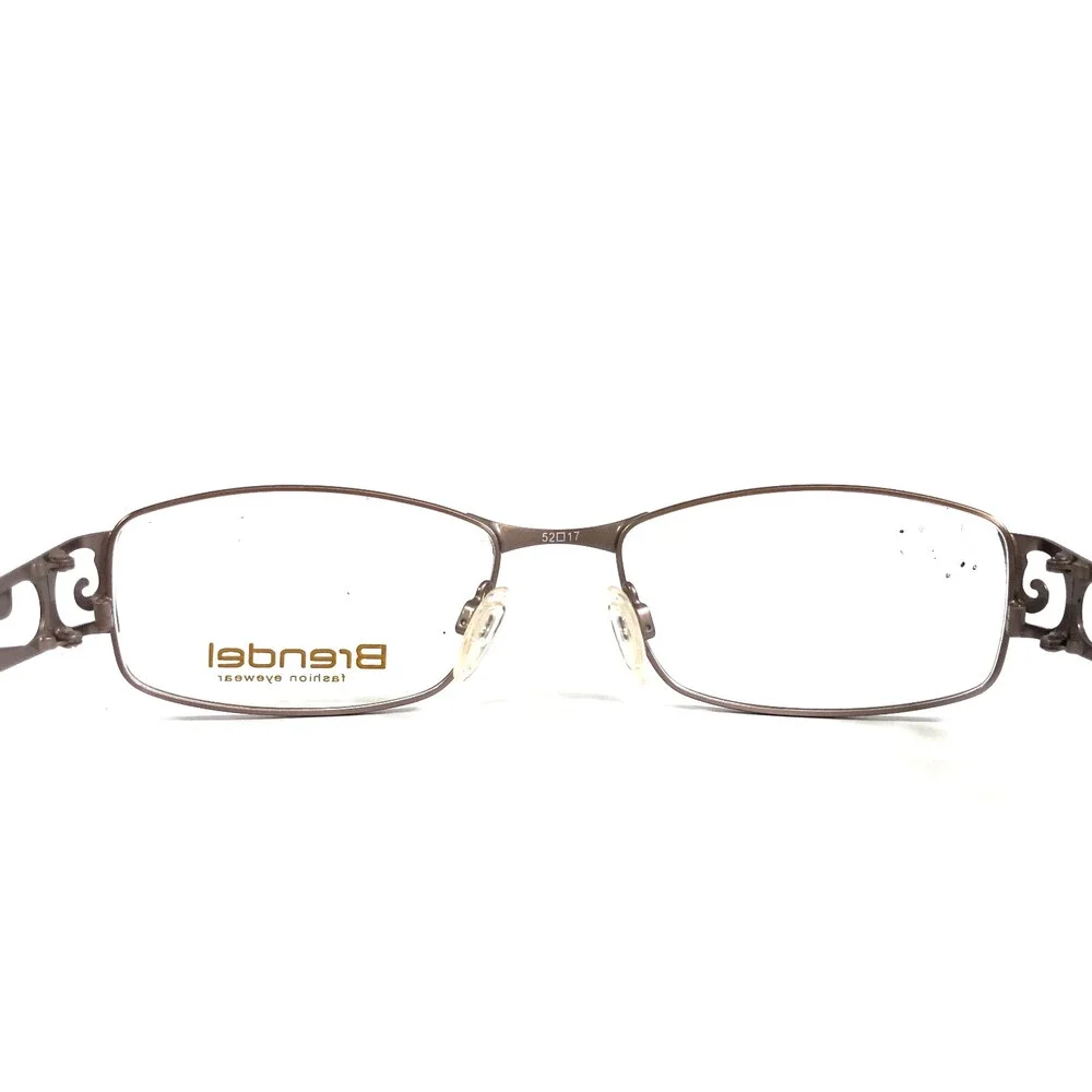 Brendel Eyeglasses Frames 902097 25 Pink Red Rectangle Wire Rim 52-17-135
